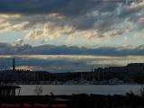 Lowering Clouds at Sunset, from East Boston