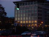 Reflected Sunset With Traffic Signal, Mass. & Boylston
