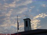 Quiet Flag and Cupola at Sunset, East Boston