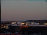 Oil Reserves in Snow at Sunset, Portland Harbor, Maine