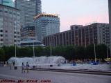 Fountain, Reflecting Pool, Sunset, Christian Science Plaza