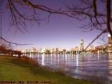 Frozen Charles River Dawn in Available Light