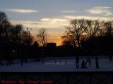 Skating Pond in Sunset Silhouette, Boston Common