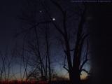 Moon and Venus in Sunset, Groveland, NY