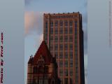 Day's Last Rays on Trinity and 500, Boylston Street