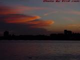 Sunset Painted Cloud Edges, Charles River, Boston