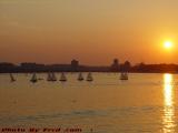 Sails and Setting Sun, Charles River, from Esplanade