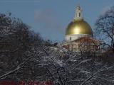 Gold Dome, Massachusetts State House, Boston Winter