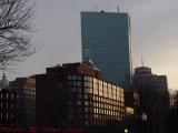 Lower Boylston Street Reflecting a Hazy Sunset, Boston