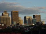 Sunset Takeoff Over Boston