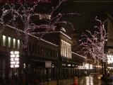Quincy Market in Late Evening Winter Sleet, Boston
