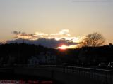 Early Spring Sunset Peeking Through, Gloucester, Mass.