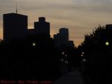 Dusk Silhoutettes and Street Lights, Boston Public Garden
