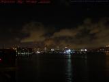 Boston Night Skyline from Meridian St. Bridge, East Boston