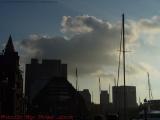 Boston Skyline With Late Clouds, from the Waterfront