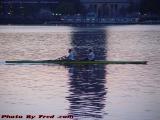 Two Man Shell, Charles River At MIT Boathouse