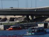Duck Boat Traffic Jam, Near the Charles River Dam, Boston