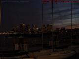 Dusk Boston Skyline, Resting Sailboats, Piers Park