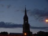 Dusk Sky and Street Lamps, Ruggles Baptist Church, Boston