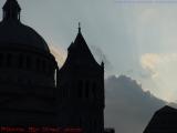 Christian Science Skyline With Late Afternoon Sunbeams