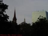 Steeple and Moon Perspective, from Boston Public Garden