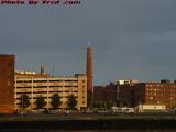 Fort Point Channel Sunset Perspective With a Faint Rainbow
