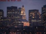 Customs House Sunset Perspective, from East Boston