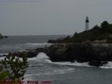 Ocean Perspective of Surf and Lighthouse, Ft. William, ME