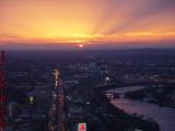 Sunset Beams Over Western Boston, Prudential Skywalk View
