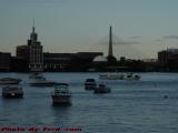Sun Has Set at the Charles Boat Moor and Museum of Science