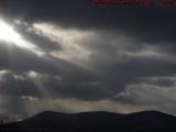 Sunbeams Burst Through Winter Clouds, North Adams, Mass.