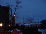 Winter Dusk Facing Brewer Cove Marina, House of 7 Gables
