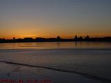 Mostly Frozen Charles River at Sunset, Esplanade, Boston