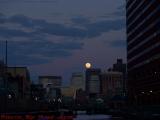Moonrise Over Boston, from Head of Broad Canal, Cambridge
