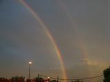 Double Rainbow at Sunset, Wellington Station, Medford