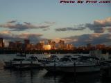 Windows of Fire # 69, Downtown Boston Over the Yacht Club