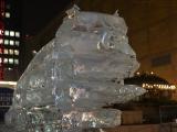 Melted Polar Bear, Ice Sculpture, Prudential Area, Boston