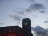 Clock Tower Against Post-Sunset Sky, Kendall Square