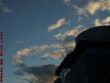 Jet Above Late Day Clouds Over MIT Media Lab, Cambridge