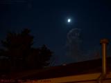 Midsummer Night Sky with Moon and Clouds, Peabody, Mass.