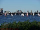 A Bevy of Boats Under Tech Sails, Lower Charles River