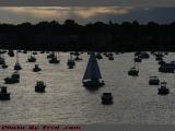 Sailing Through Marblehead Harbor Reflecting Looming Skies