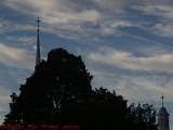 Two Steeples on Wispy Sky, Swampscott, Massachusetts