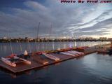 Sailboats Retired Under Changing Skies, Charles River