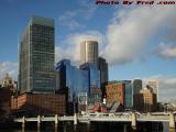 Boston Downtown Waterfront in Winter Afternoon Sun