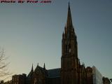 Arlington Street Church Against Sunset Sky, Boston, Mass.