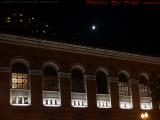 Boston Public Library Windows and Moon, Boylston Street