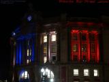 South Station in Patriotic Christmas Colors, Boston