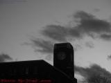 Kendall Square Clock Tower on Somber Sky, Cambridge