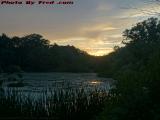 Sunset Light Reflecting on Elginwood Pond, Peabody, Mass.